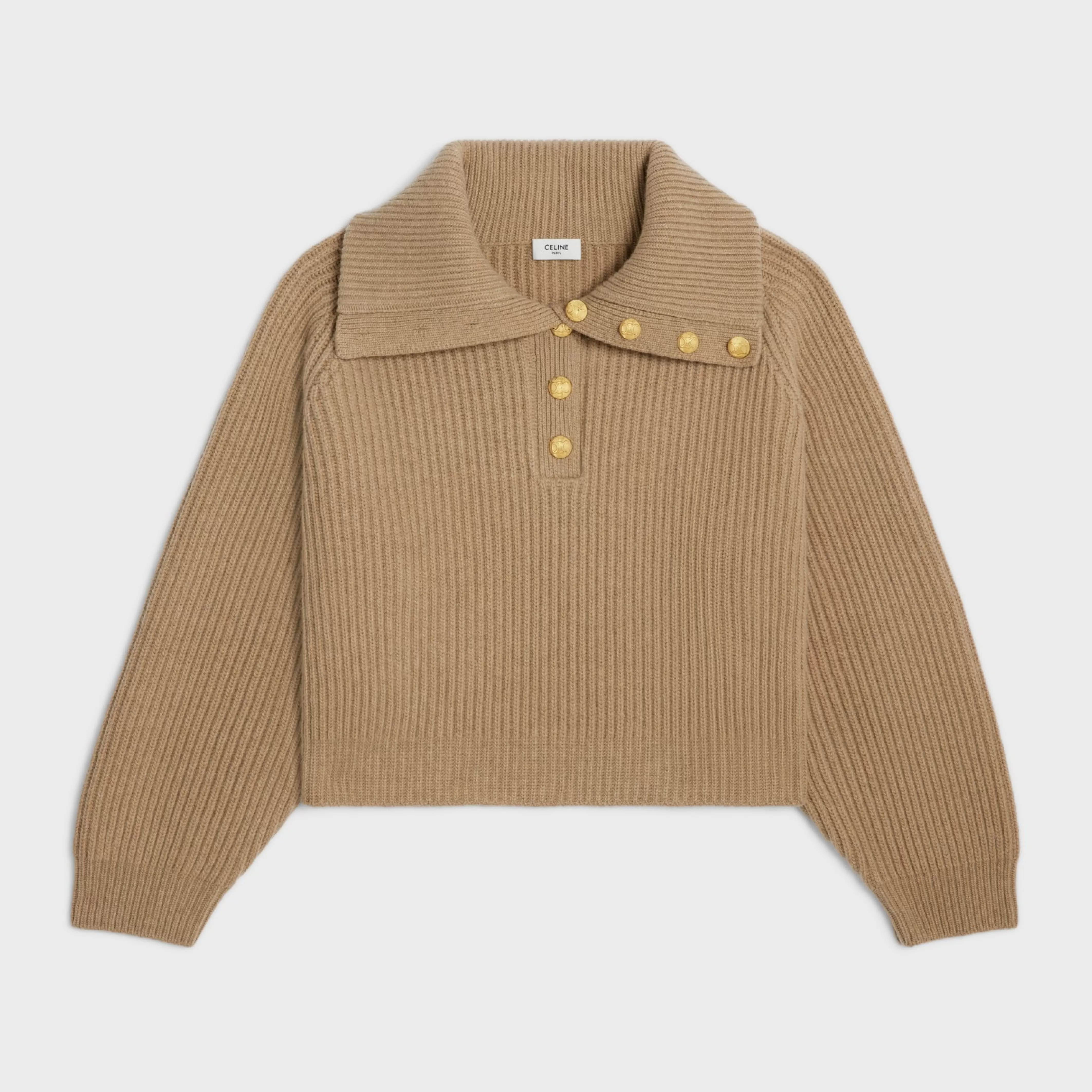 vareuse sweater in ribbed wool and cashmere^CELINE Flash Sale