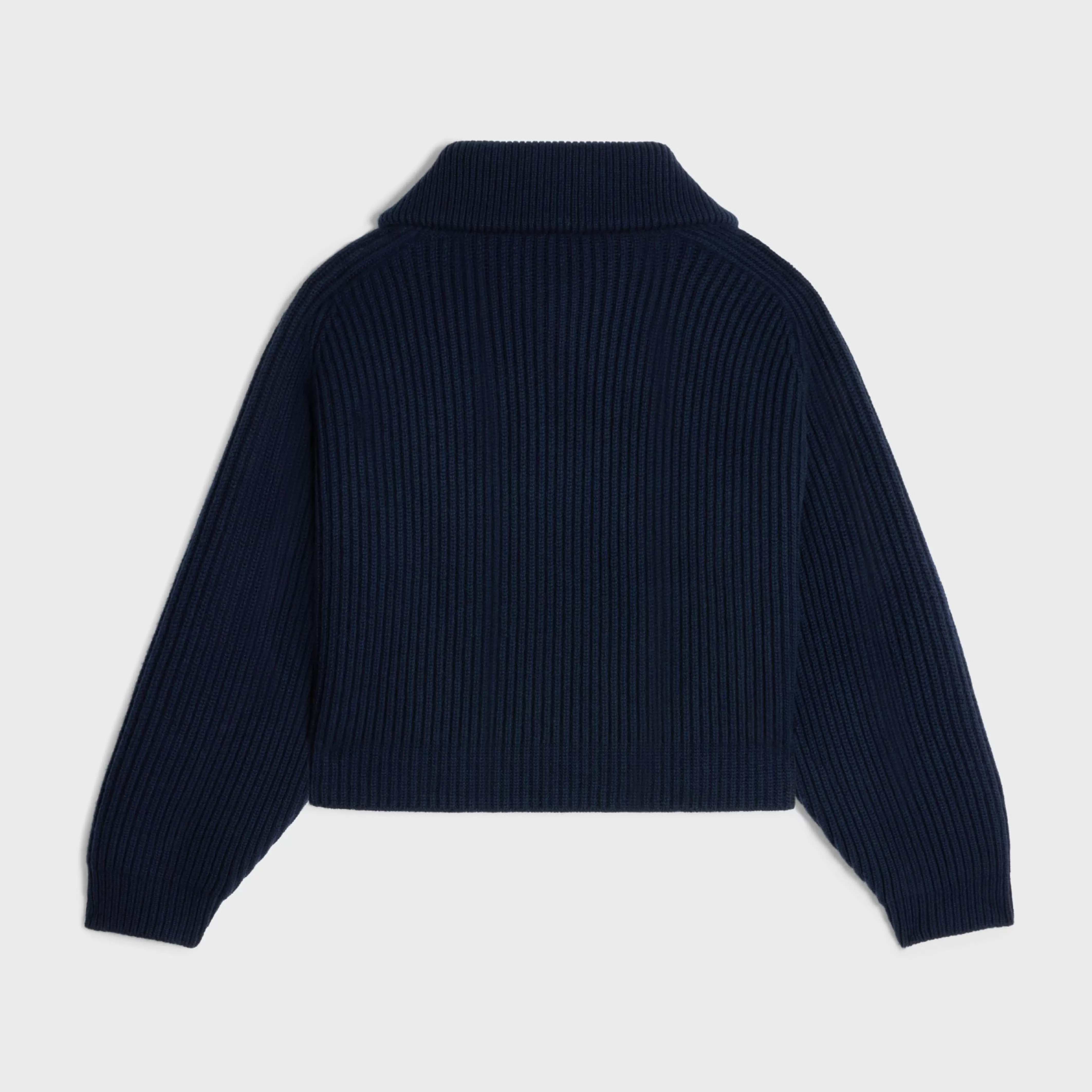 vareuse sweater in ribbed wool and cashmere^CELINE Discount