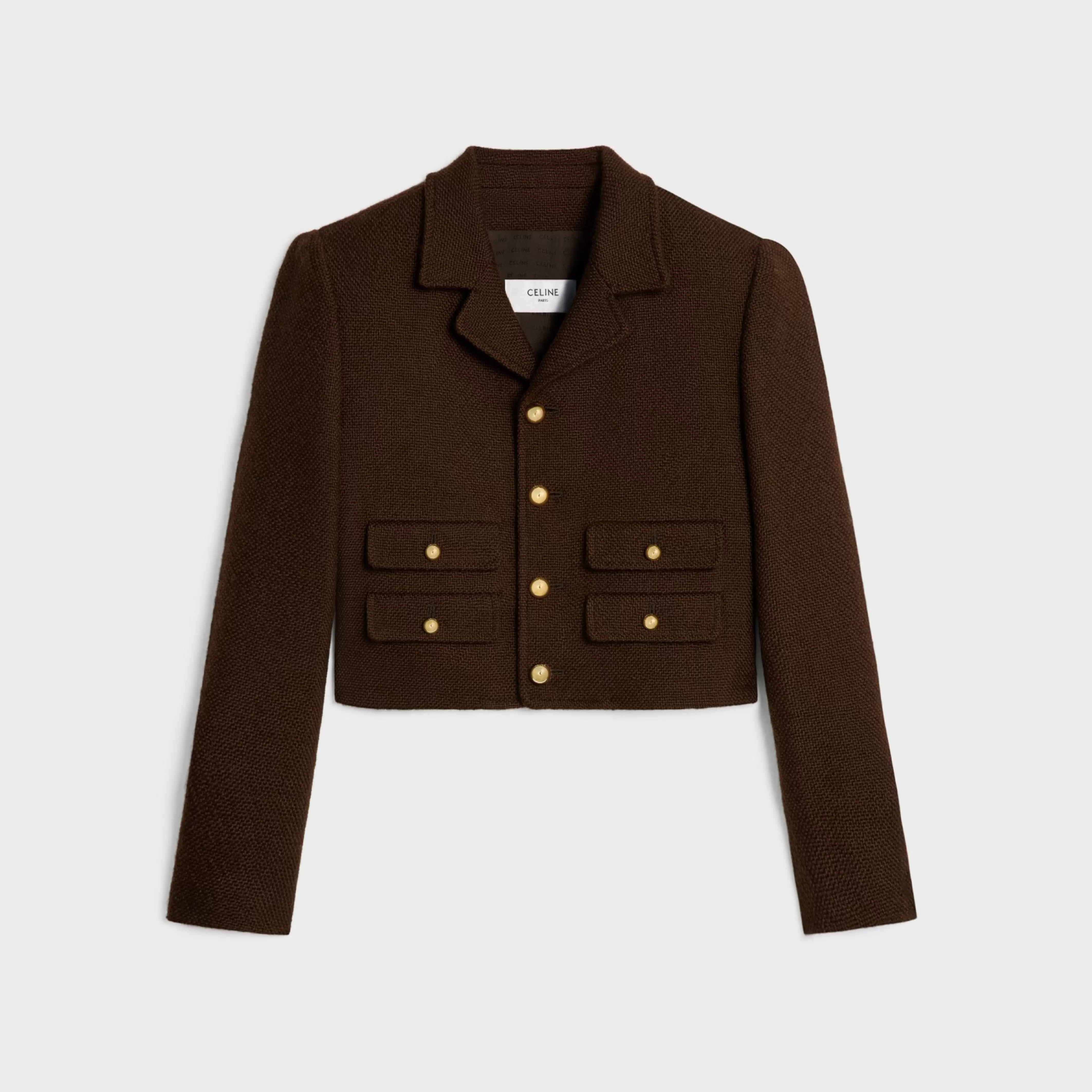 Vivienne jacket in wool tweed^CELINE Cheap