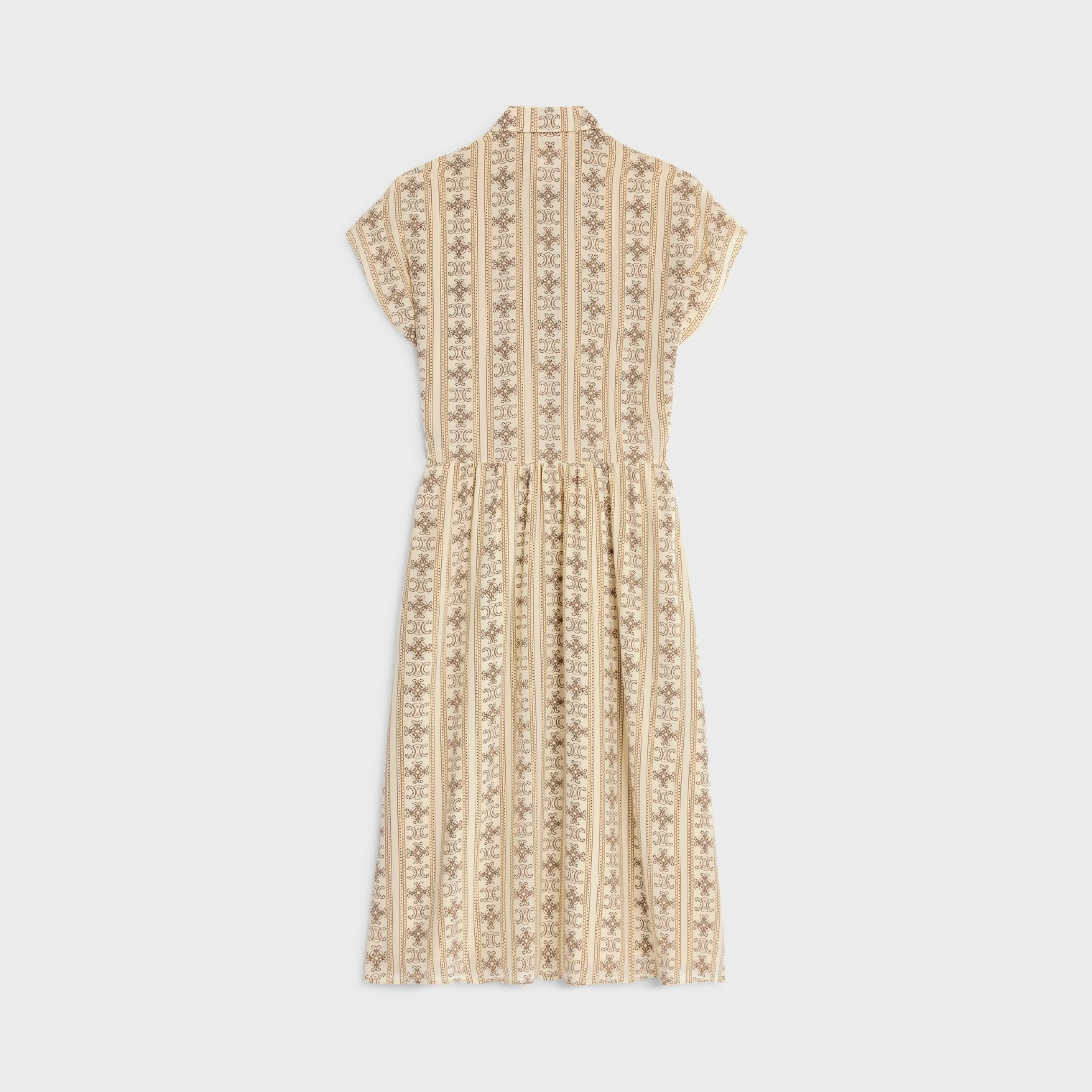 workwear dress in crêpe de chine^CELINE Clearance