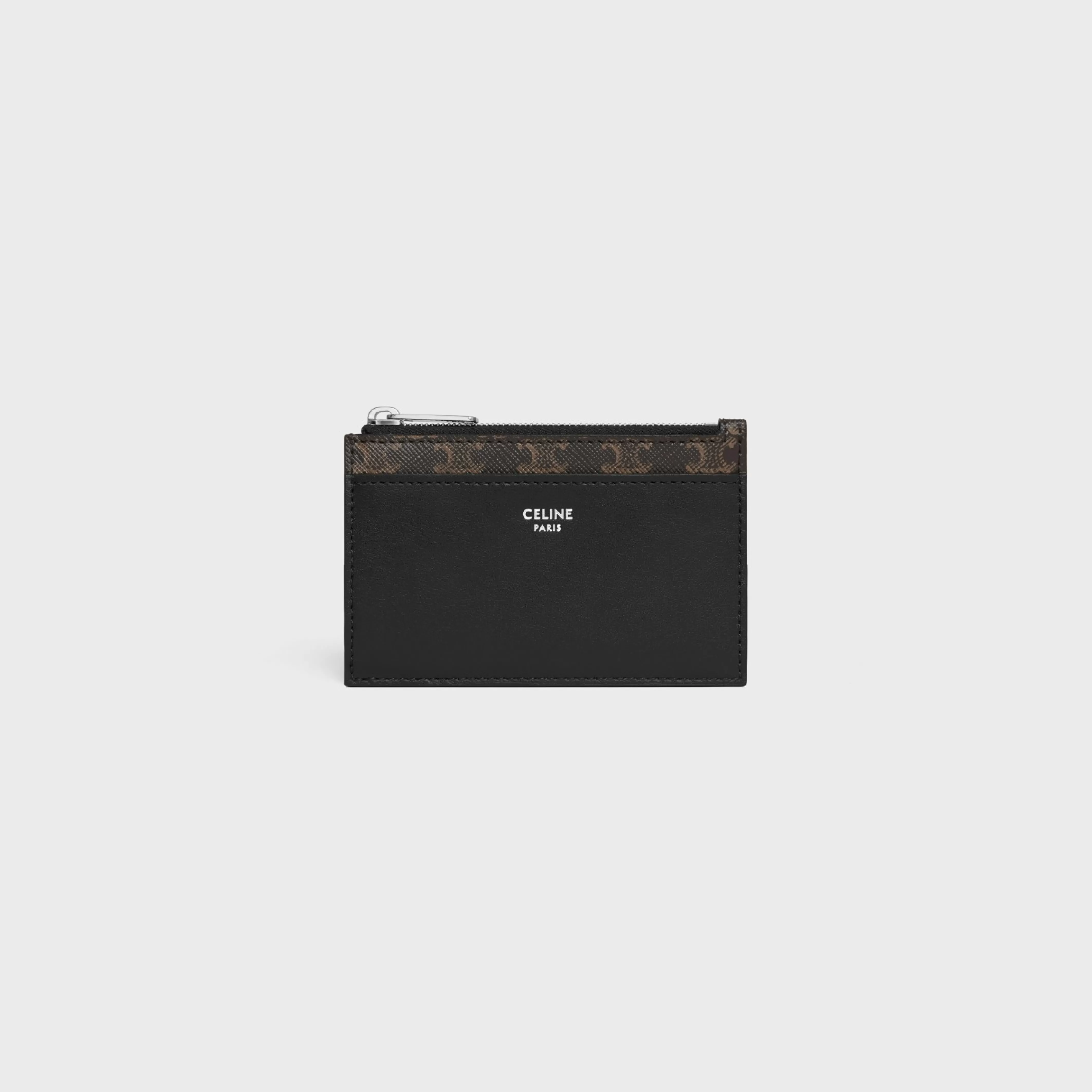 Zipped Card Holder Triomphe Canvas & Lambskin^CELINE Store